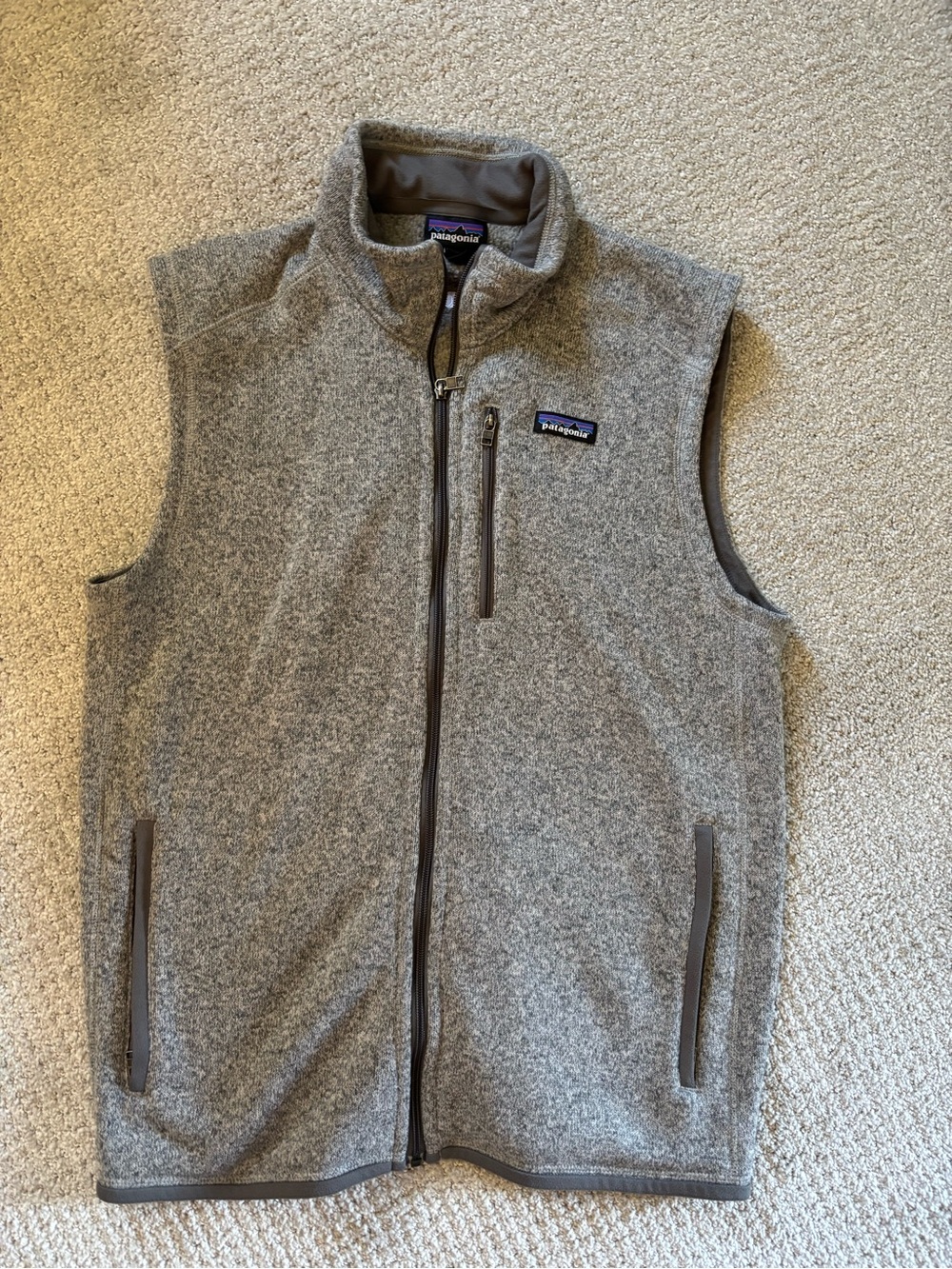 Patagonia Men’s Grey Fleece Vest - Zip Front XL